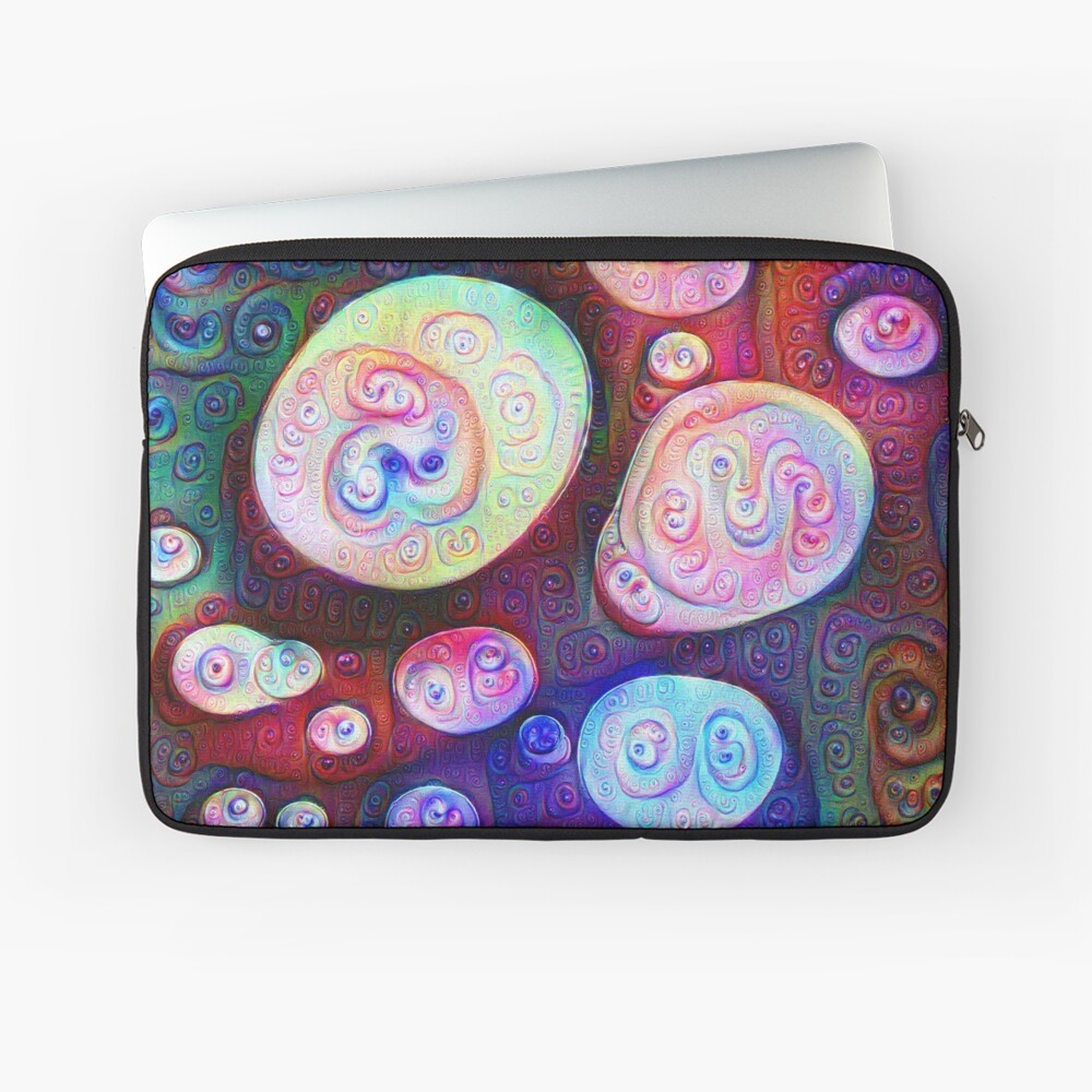 #DeepDream bubbles on frozen lake 5x5K v1450615886 Laptop Sleeve
