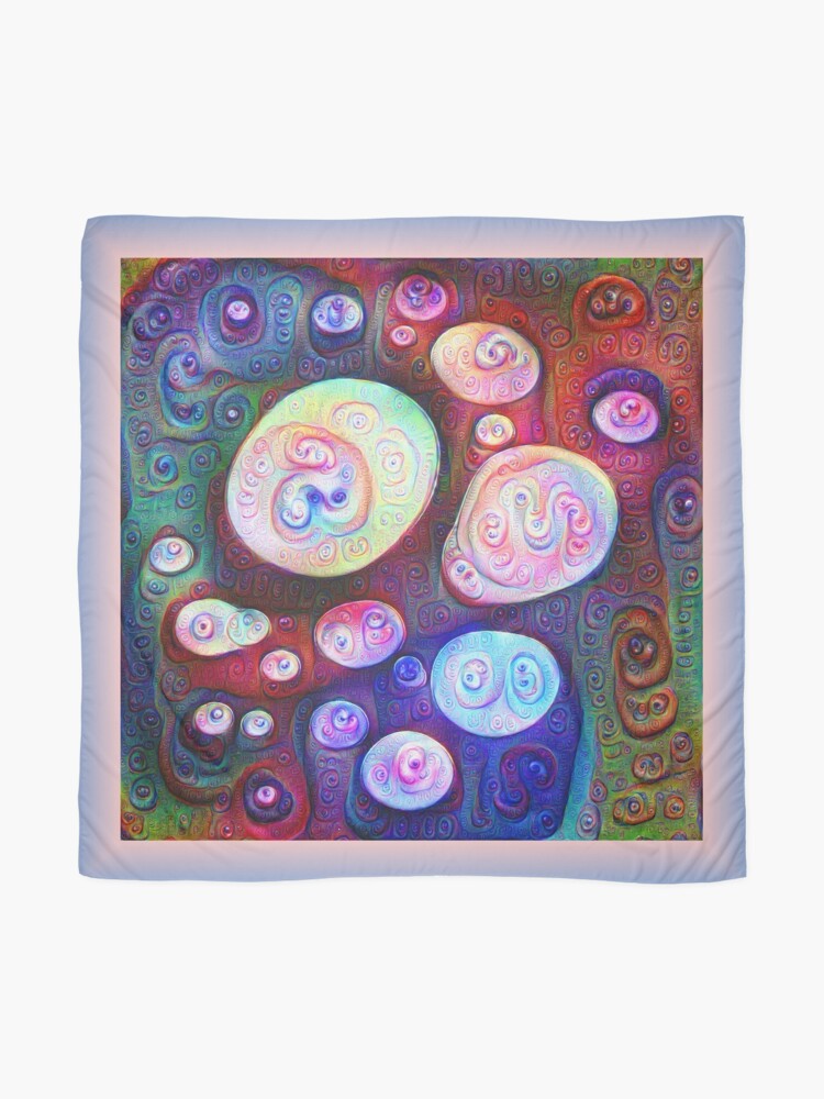 Alternate view of #DeepDream bubbles on frozen lake 5x5K v1450615886 Scarf