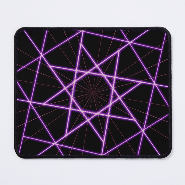 Item preview, Neon Purple Glowing Vortex Star Grid  designed and sold by By Aurora Sky.