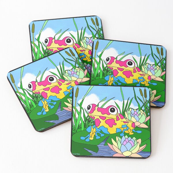 Item preview, The Little, Pan Frog in a Cute Pond designed and sold by Art by Veya.