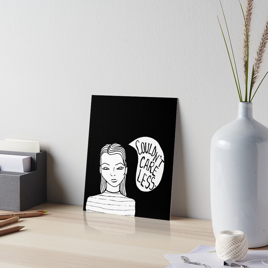 Attitude - Black Art Board Print