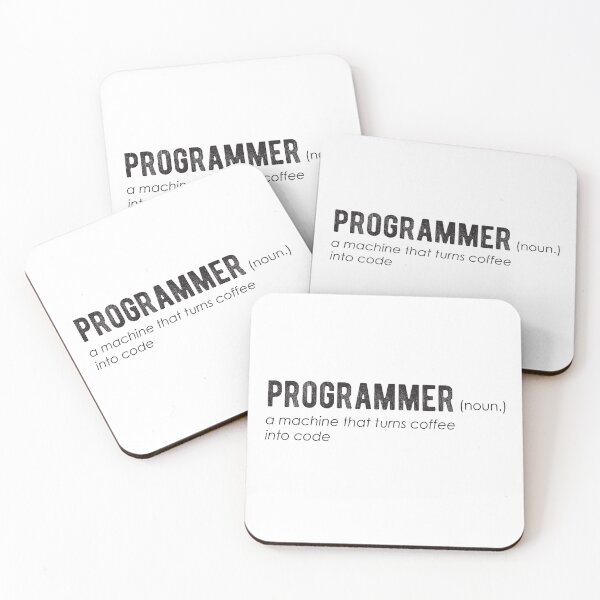 Item preview, PROGRAMMER a machine that turns coffee into code - Funny Programming Jokes designed and sold by Programming Jokes.