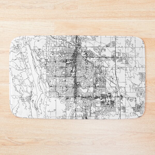 Item preview, Fort Collins White Map designed and sold by multiplicitymap.