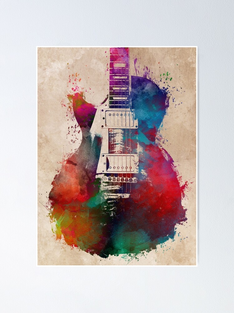 "guitar art guitar " Poster for Sale by JBJart Redbubble