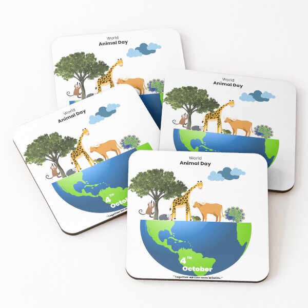 Item preview, Happy World Animal Day designed and sold by coccoPrints.