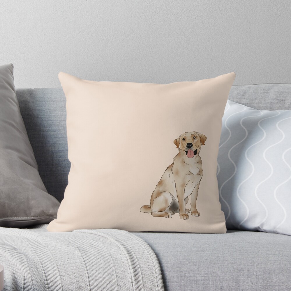 yellow labrador pillow