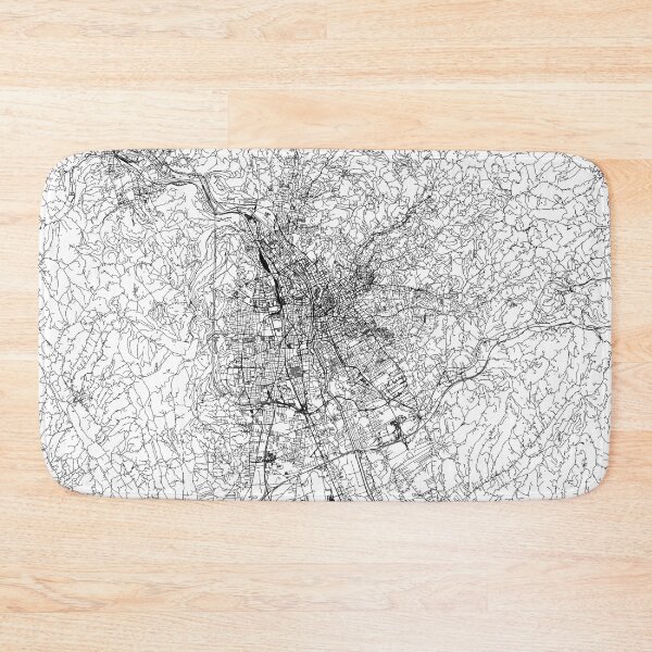 Item preview, Graz White Map designed and sold by multiplicitymap.