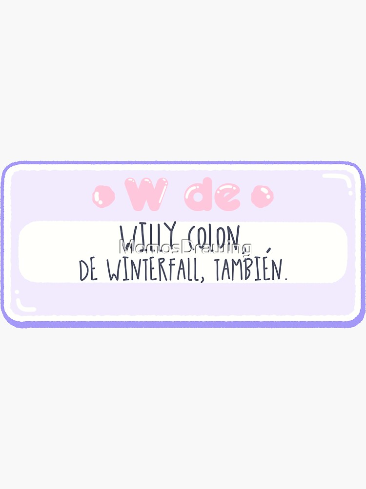 "Rosalia - Abcdefg - W" Sticker For Sale By MomosDrawing | Redbubble