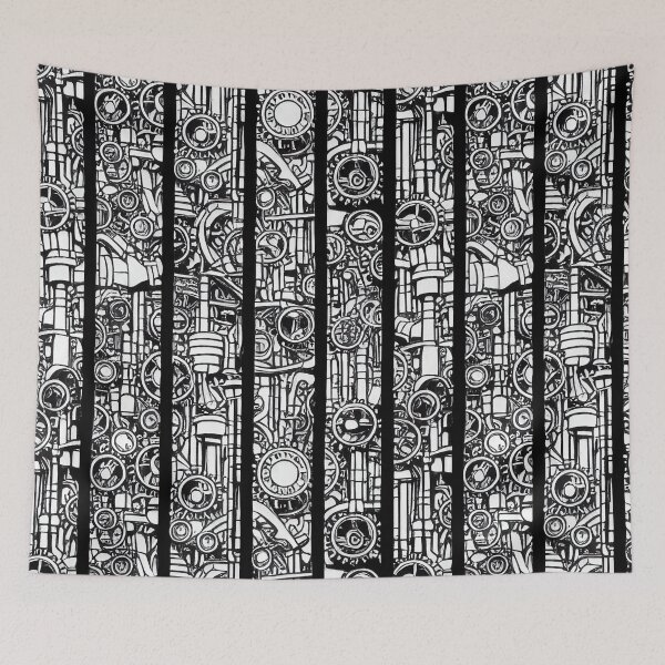 Artikelvorschau, Intricate machine black and white doodle. entworfen und verkauft von artofbelletz.