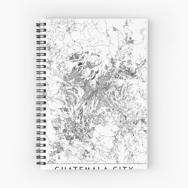 Item preview, Guatemala City White Map designed and sold by multiplicitymap.