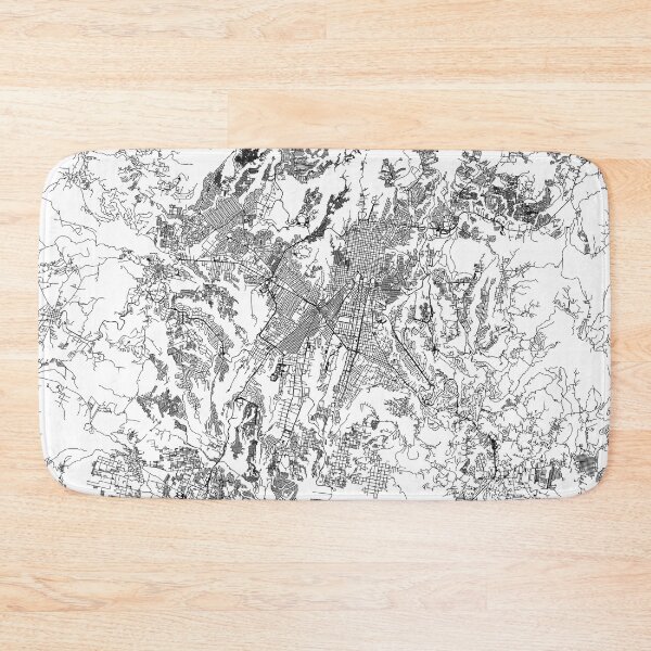 Item preview, Guatemala City White Map designed and sold by multiplicitymap.