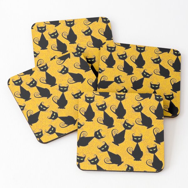 Item preview, halloween Black cat seamless pattern designed and sold by ketkidesign.