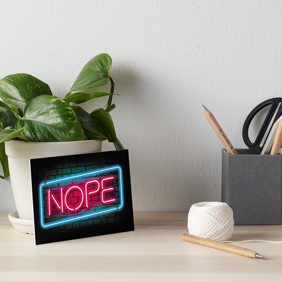 Nope Art Board Print