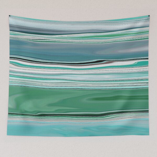 Item preview, Ocean Abstract Horizontal Stripes Beachy Vibes Beach House Décor Art 4 of 20  designed and sold by Beachy.