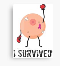 breast cancer (i survived) Canvas Print