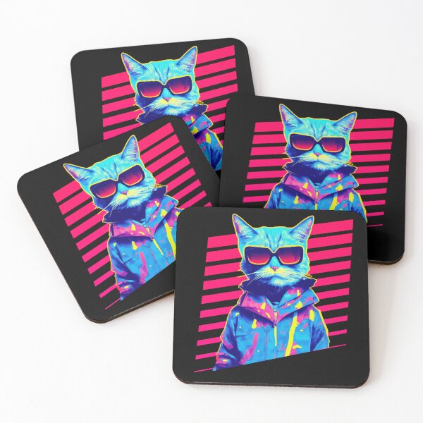 Item preview, Vaporwave Cat designed and sold by TheSamuraiCat.