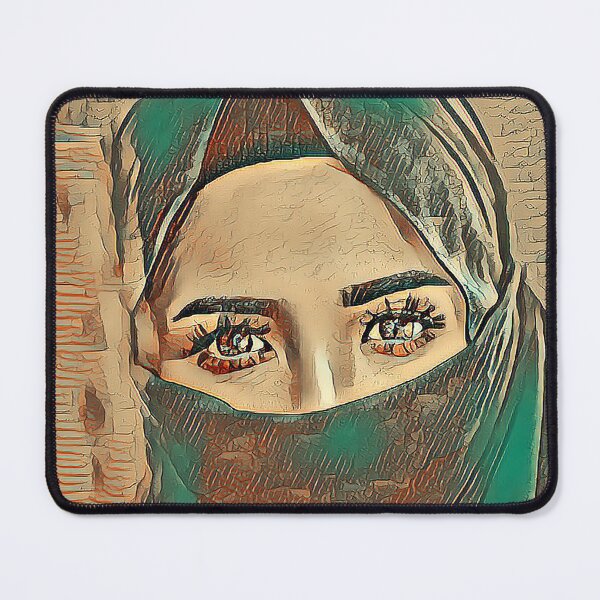 Item preview, Imprisoned beauty - Young woman wearing hijab - artistic illustration design designed and sold by Habatour Creations Exclusive Digital Art Products.