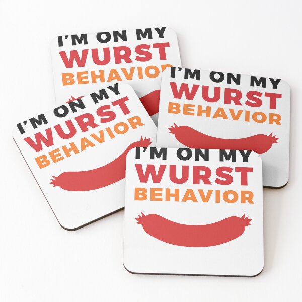 Item preview, I'm On My Wurst Behavior Shirt Funny German Oktoberfest designed and sold by artzaka.