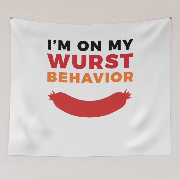 Item preview, I'm On My Wurst Behavior Shirt Funny German Oktoberfest designed and sold by artzaka.