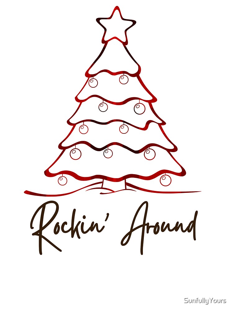 Rocking Around The Christmas Tree Plaid Graphic Holiday T-Shirt Rocking Around The Christmas Tree Plaid Graphic Holiday T-Shirt