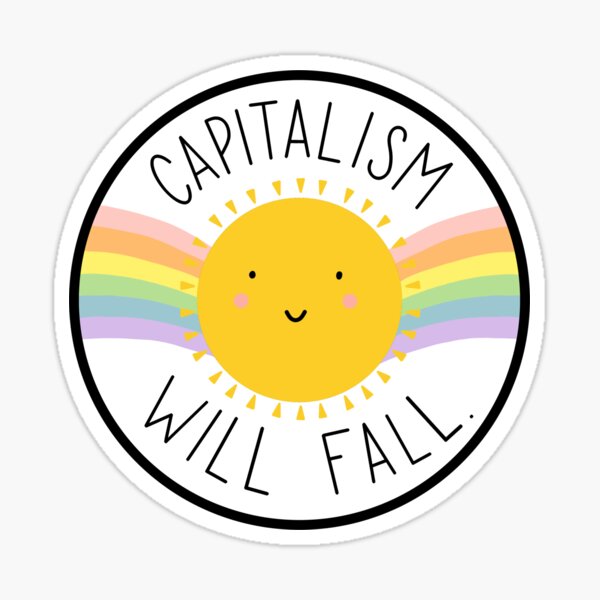 Vista previa del artículo con la obra «El capitalismo caerá», diseñado y vendido por BluebellPainter.