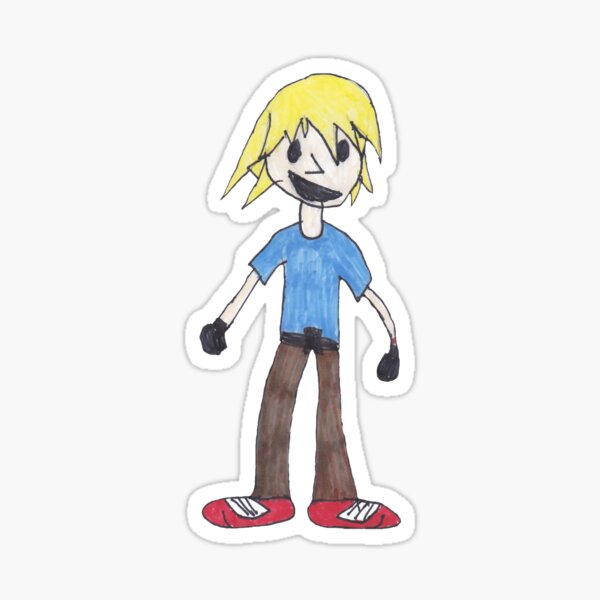 Bloxbuilder165 S Old Roblox Character S Face Sticker By Badlydoodled Redbubble - the roblox visor omg edit by charlieflap