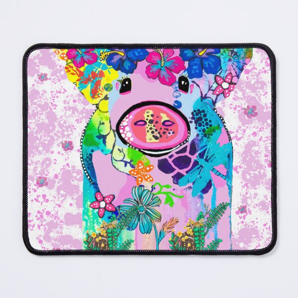 Item preview, Colourful Pig Art Pattern designed and sold by Tracey Bartlett.