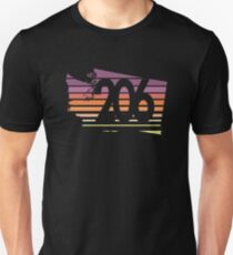 206 Washington Sunset Gradient Unisex T-Shirt