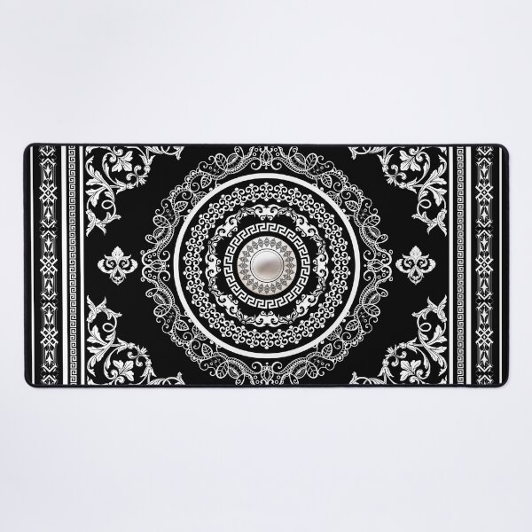 Item preview, Ornate Baroque White Black Greek Key Border designed and sold by Yiorgos Designs.