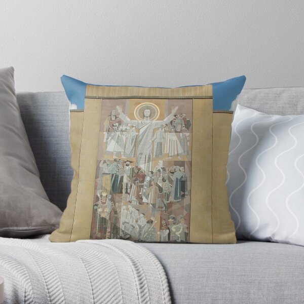 Hesburgh Library-University of Notre Dame Throw Pillow