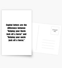 Capital Letters Jack Postcards