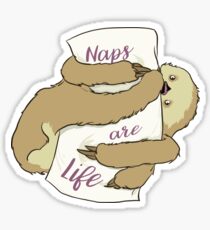 Naps Are Life Sloth Sticker