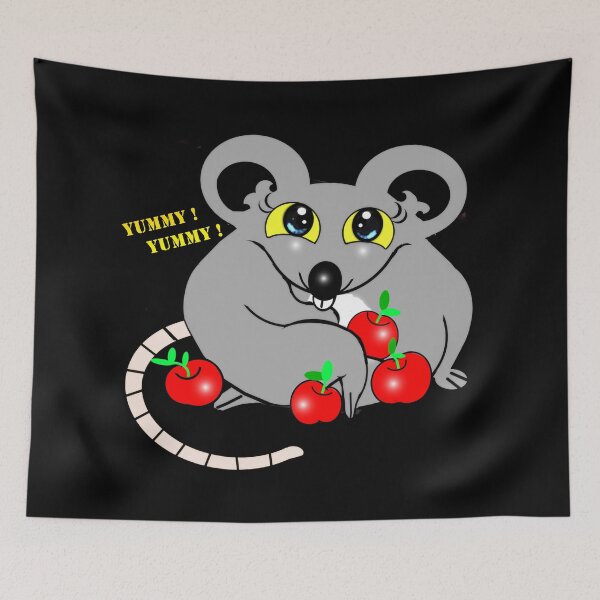 Item preview, Yummy! a greedy rat  designed and sold by Shirley cute art .