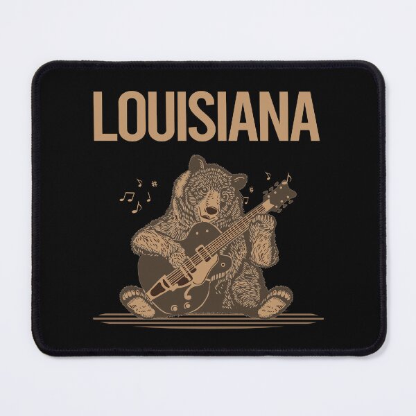 Item preview, Bear With Guitar Louisiana designed and sold by BloodMoneyTwit.