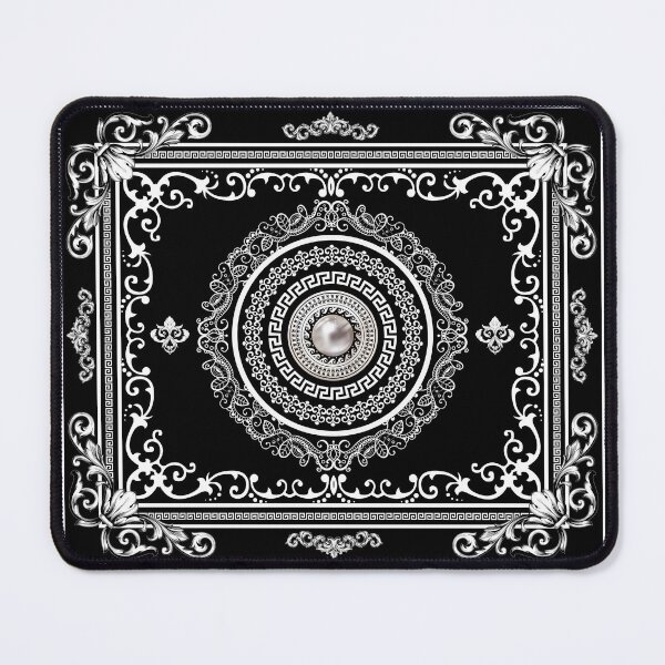 Item preview, Baroque Ornate White Black Greek Key designed and sold by Yiorgos Designs.