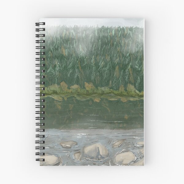 Item preview, Foggy country lake side designed and sold by AnnaEleCreate.