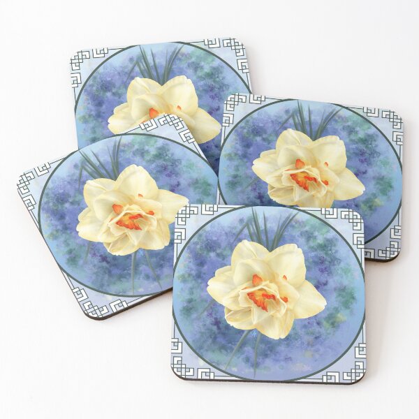 Item preview, Tahiti Double Narcissi - with Border designed and sold by Spennig Aisling Art.