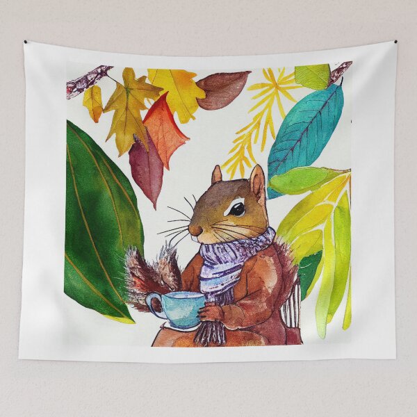 Item preview, Squirrel in Autumn Mood designed and sold by recollectionsv.