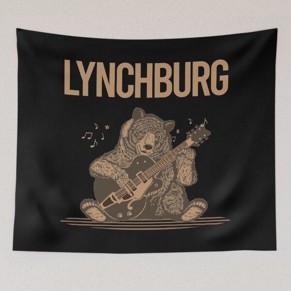 Item preview, Bear With Guitar Lynchburg designed and sold by BloodMoneyTwit.
