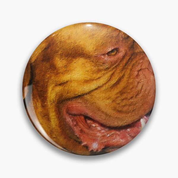Item preview, Dogue de Bordeaux with his mouth open – digital painting designed and sold by NickoPrints.