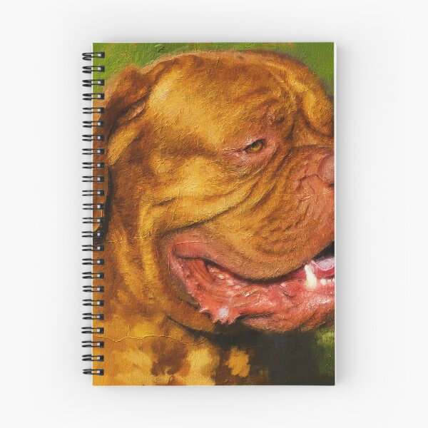 Item preview, Dogue de Bordeaux with his mouth open – digital painting designed and sold by NickoPrints.