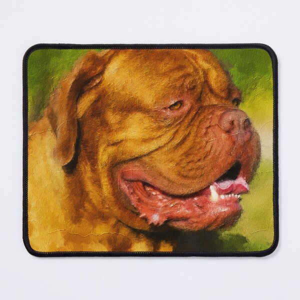 Item preview, Dogue de Bordeaux with his mouth open – digital painting designed and sold by NickoPrints.