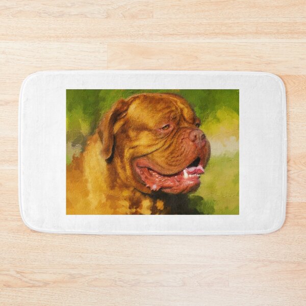 Item preview, Dogue de Bordeaux with his mouth open – digital painting designed and sold by NickoPrints.