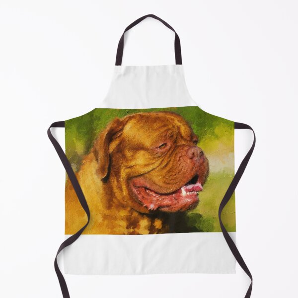 Item preview, Dogue de Bordeaux with his mouth open – digital painting designed and sold by NickoPrints.