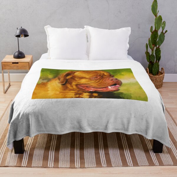 Item preview, Dogue de Bordeaux with his mouth open – digital painting designed and sold by NickoPrints.