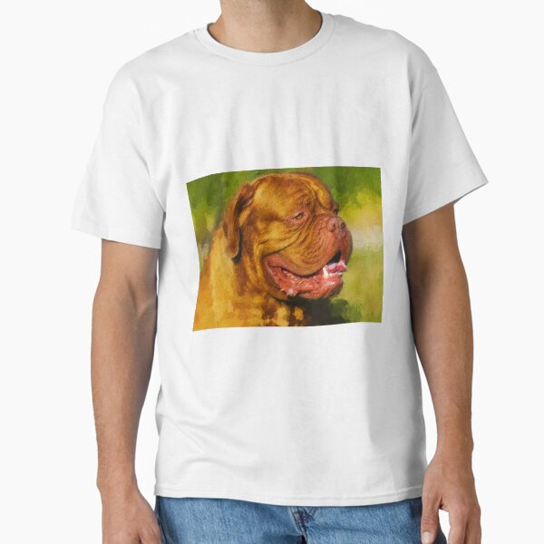 Item preview, Dogue de Bordeaux with his mouth open – digital painting designed and sold by NickoPrints.
