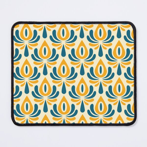 Item preview, 2097 - abstract blue / yellow flowers designed and sold by RouCouCou.