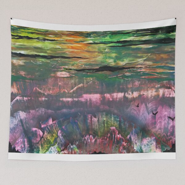 Item preview, Evening unfurls over landscape designed and sold by George Hutton Hunter.