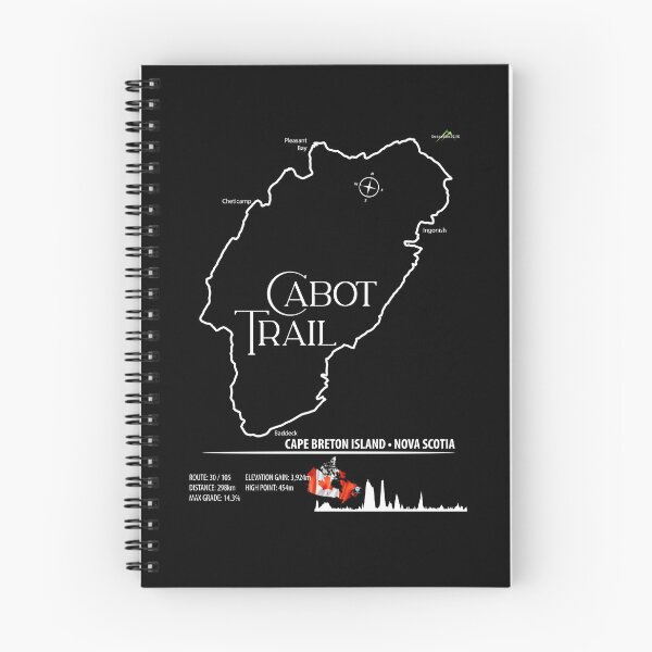 Item preview, Cabot Trail Cape Breton Island Nova Scotia Canada Car Bike Motorcycle Trail Map Sticker T-shirt 03 designed and sold by OuterShellUK.