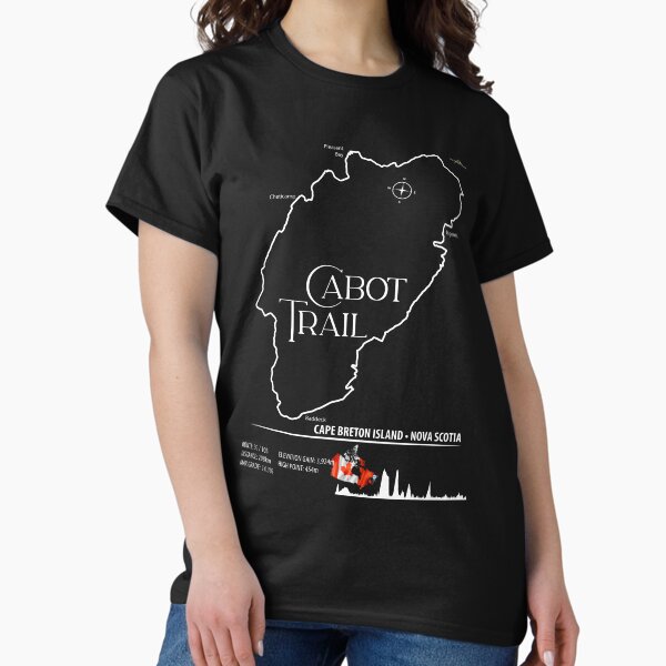 Vista previa del artículo con la obra «Mapa de la ruta Cabot Trail, Isla del Cabo Bretón, Nueva Escocia, Canadá, calcomanía para camiseta, para automóvil, bicicleta, motocicleta, 03», diseñado y vendido por OuterShellUK.